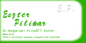 eszter pilipar business card